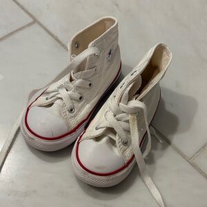 Kids White High-Top Sneakers converse